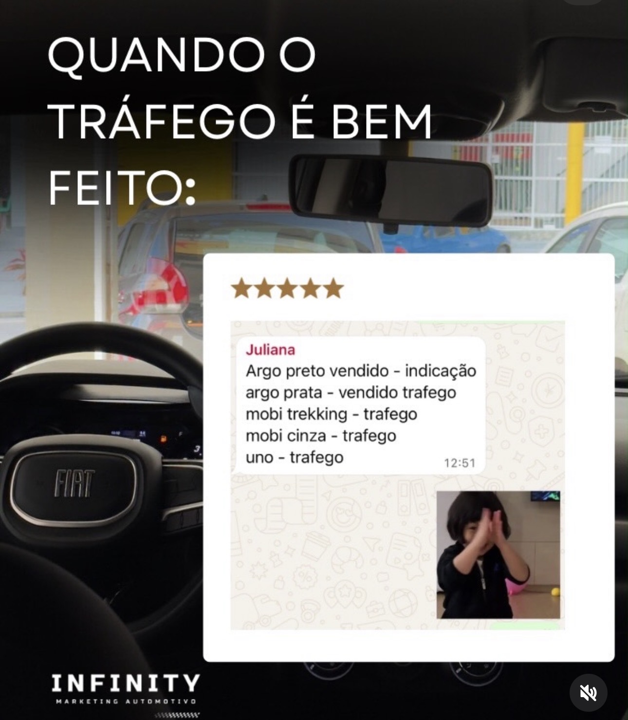 Feedback de cliente sobre veículos vendidos e campanhas