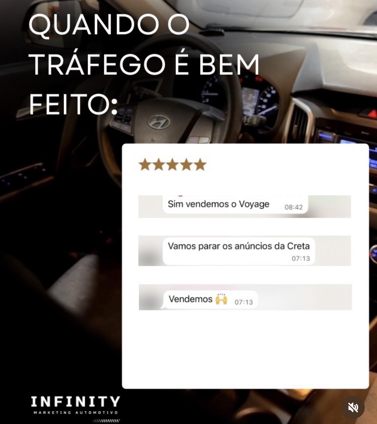 Feedback de cliente sobre vendas de veículos