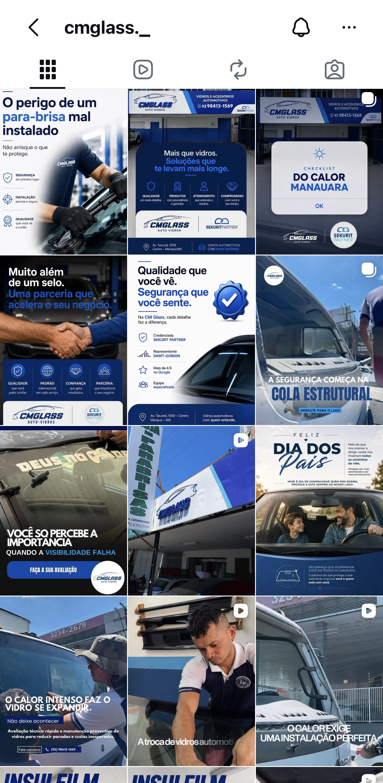 Print completo do perfil CM Glass